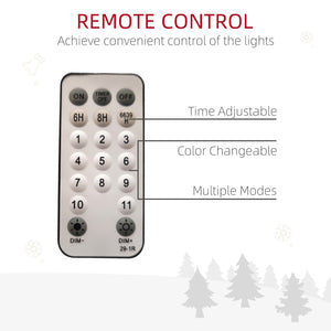 Sapin de Noël artificiel pré-éclairé de 7 pieds avec LED bicolore