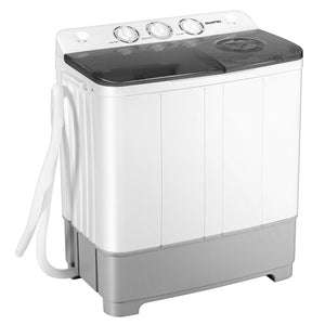 Machine à laver portable 2 en 1 d'une capacité de 22 lb avec contrôle de la minuterie - Bleu