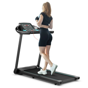 Tapis de course électrique 2 25 CV avec haut-parleur et contrôle par application - Bleu
