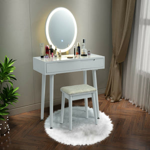 Coiffeuse de maquillage à écran tactile - Blanc