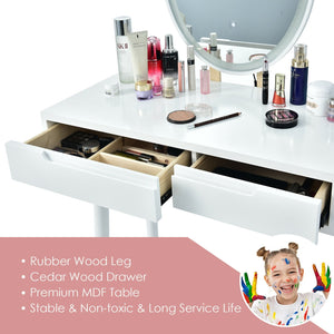 Coiffeuse de maquillage à écran tactile - Blanc