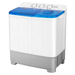 Machine à laver portable 2 en 1 d'une capacité de 22 lb avec contrôle de la minuterie - Bleu