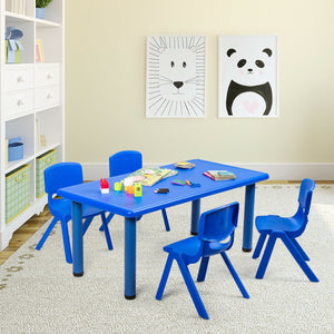 Table d'apprentissage et de jeu rectangulaire en plastique pour enfants