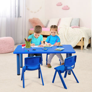Table d'apprentissage et de jeu rectangulaire en plastique pour enfants