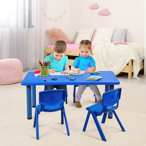 Table d'apprentissage et de jeu rectangulaire en plastique pour enfants