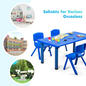 Table d'apprentissage et de jeu rectangulaire en plastique pour enfants
