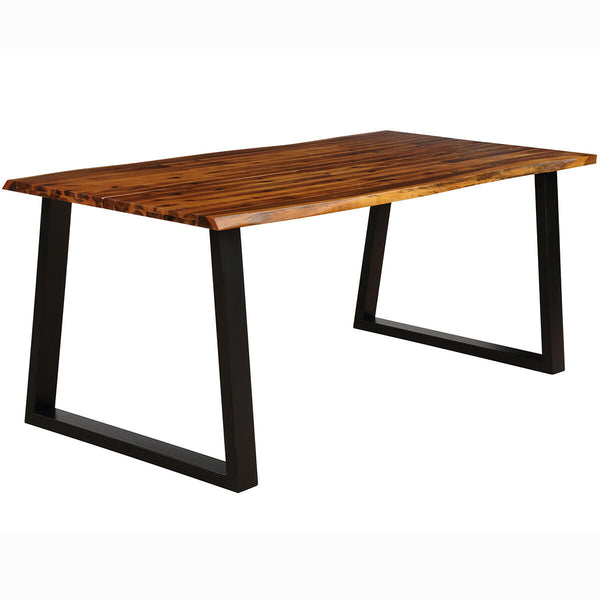 Rectangular acacia wood dining table 