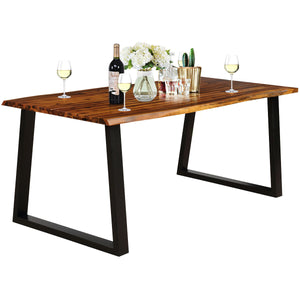 Rectangular acacia wood dining table 