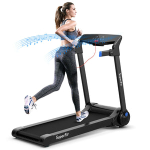 Tapis roulant électrique pliant 3HP en cours d'exécution - Violet