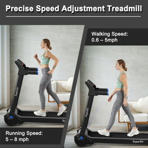 Tapis roulant électrique pliant 3HP en cours d'exécution - Violet