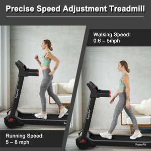 Tapis roulant électrique pliant 3HP en cours d'exécution
