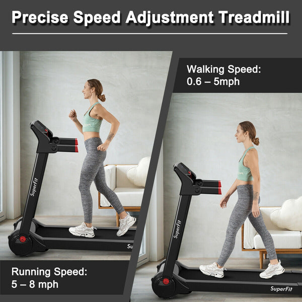 Tapis roulant électrique pliant 3HP en cours d'exécution
