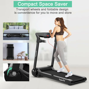 Tapis roulant électrique pliant 3HP en cours d'exécution