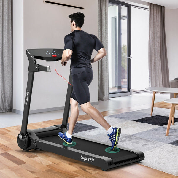 Tapis roulant électrique pliant 3HP en cours d'exécution