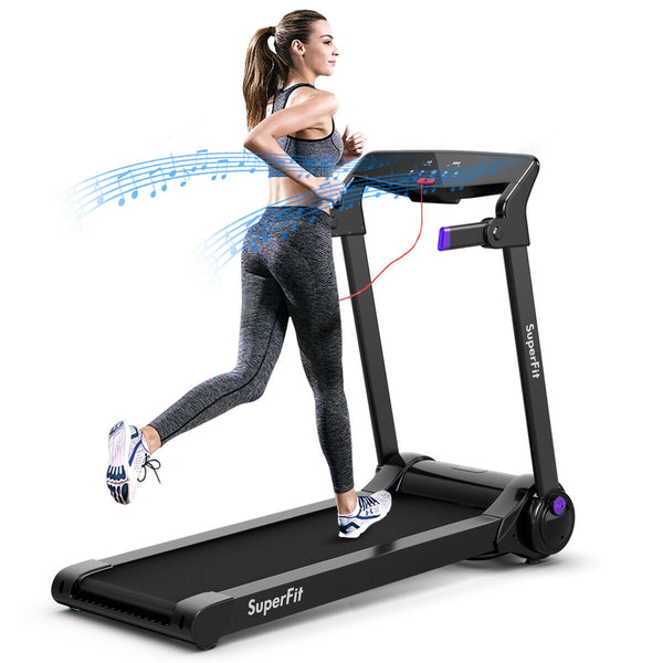 Tapis roulant électrique pliant 3HP en cours d'exécution