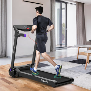 Tapis roulant électrique pliant 3HP en cours d'exécution