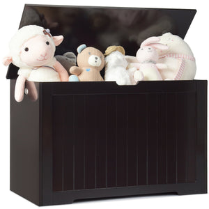 Boîte à jouets Organisateur de jouets en bois avec couvercle rabattable