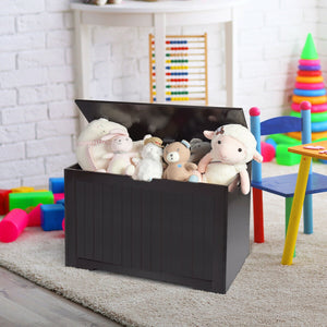 Boîte à jouets Organisateur de jouets en bois avec couvercle rabattable