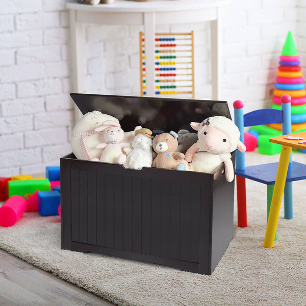 Boîte à jouets Organisateur de jouets en bois avec couvercle rabattable