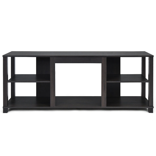 2-tier TV storage console with adjustable shelves