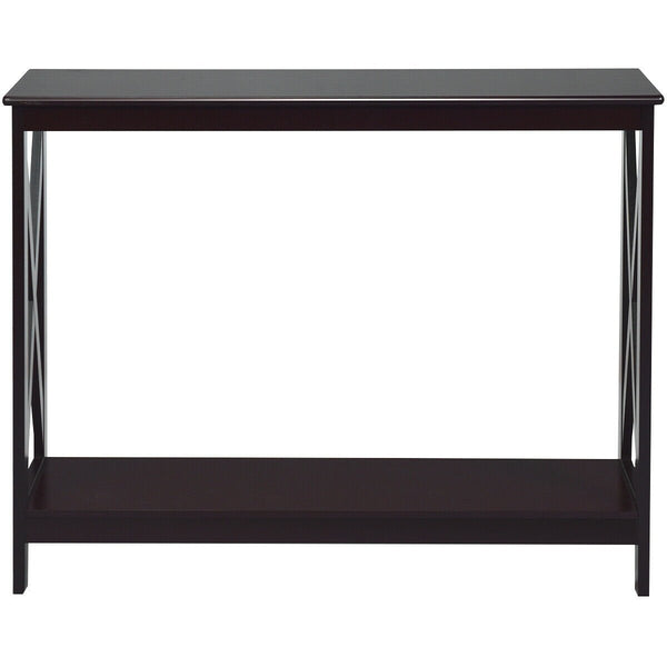 Meuble console X-Design Console à 2 niveaux - Brun foncé