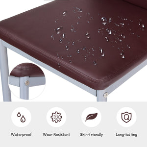 4 elegant design PVC leather dining chairs - cafe