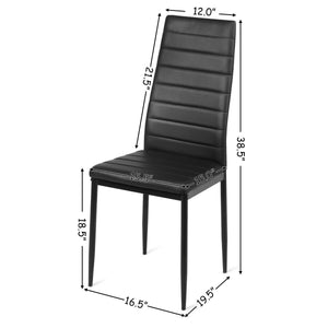 Ensemble de 6 chaises de salle à manger à dossier haut
