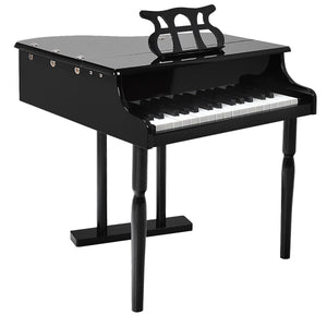 30-Key Musical Instrument Mini Grand Piano with Bench - Black