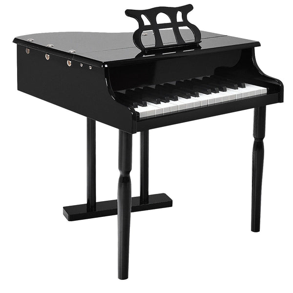 30-Key Musical Instrument Mini Grand Piano with Bench - Black