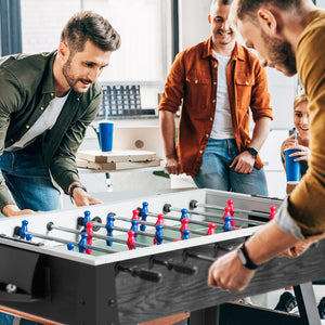 48-inch Competition Size Wooden Foosball Table for Home Use - Black