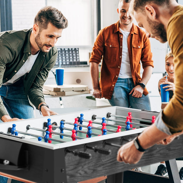 48-inch Competition Size Wooden Foosball Table for Home Use - Black