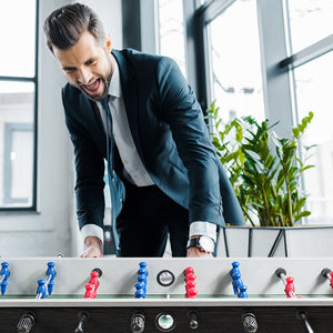 48-inch Competition Size Wooden Foosball Table for Home Use - Black