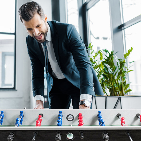 48-inch Competition Size Wooden Foosball Table for Home Use - Black