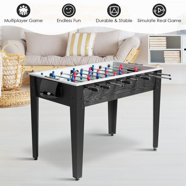 48-inch Competition Size Wooden Foosball Table for Home Use - Black