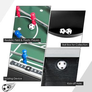 48-inch Competition Size Wooden Foosball Table for Home Use - Black