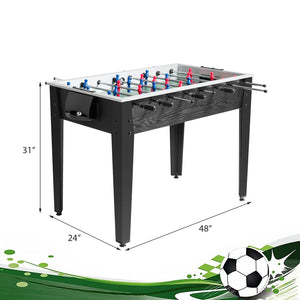 48-inch Competition Size Wooden Foosball Table for Home Use - Black
