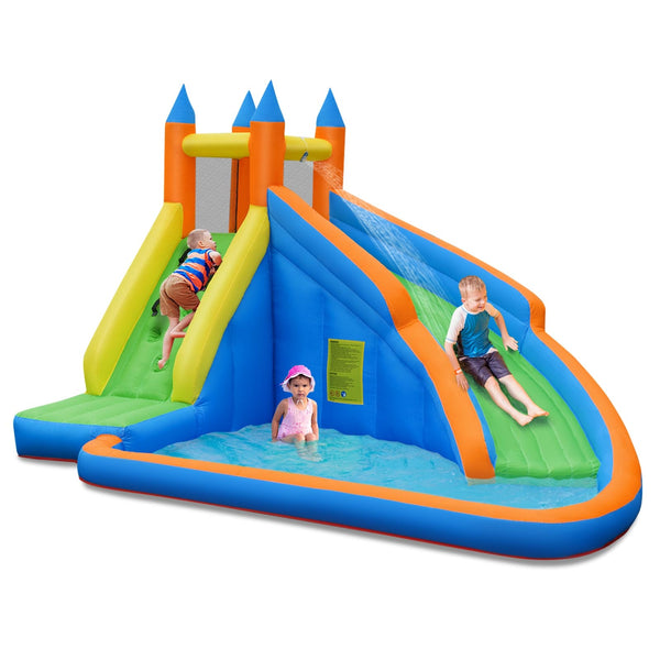 Cavalier gonflable Mighty Bounce House avec toboggan aquatique sans ventilateur