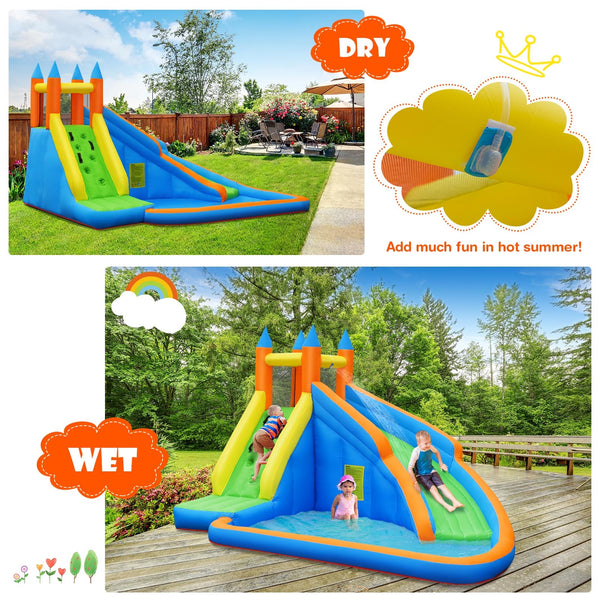 Cavalier gonflable Mighty Bounce House avec toboggan aquatique sans ventilateur