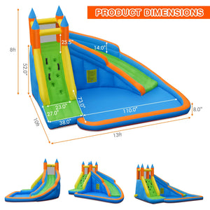 Cavalier gonflable Mighty Bounce House avec toboggan aquatique sans ventilateur