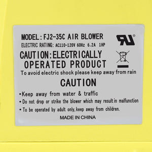 Souffleur à air de 735 W 1 HP pour maison de rebond gonflable