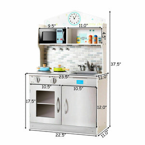 Children's Wooden Kitchen Play Set - Beige