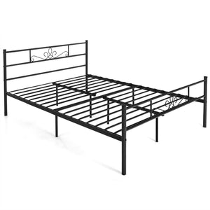 Cadre de lit en métal avec tête de lit et pied de lit - Queen size