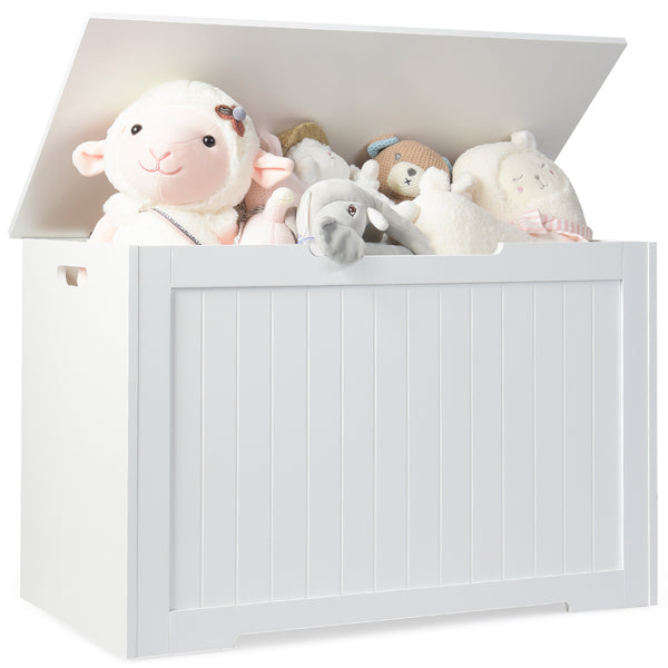 Boîte à jouets Organisateur de jouets en bois avec couvercle rabattable