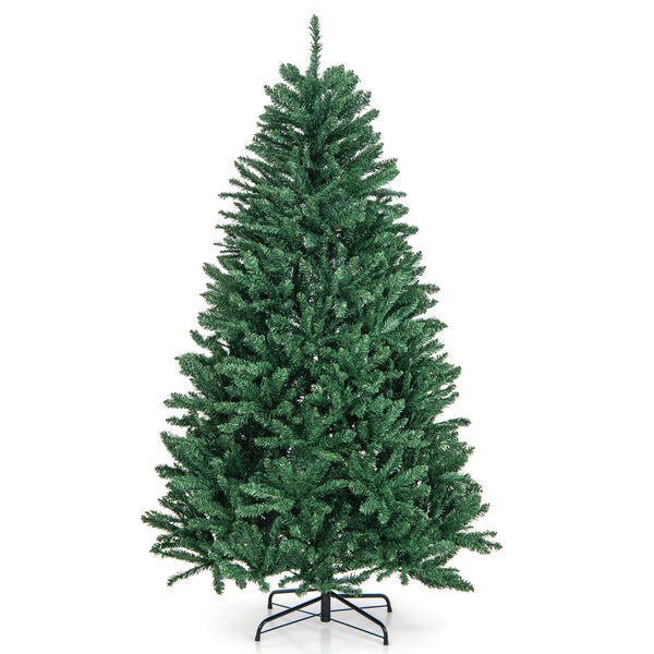 6-foot hinged artificial Christmas tree with sturdy metal stand