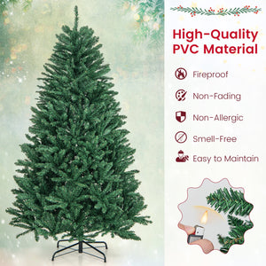 6-foot hinged artificial Christmas tree with sturdy metal stand