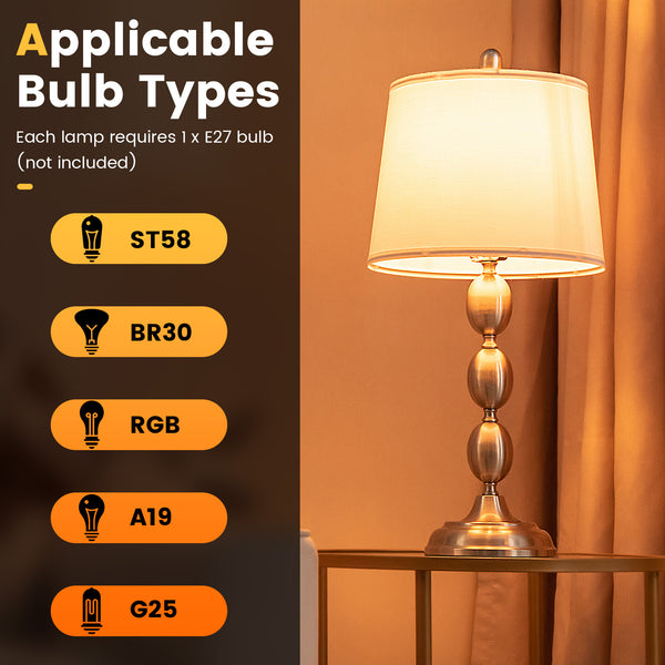 Ensemble de 3 lampes de table et de sol