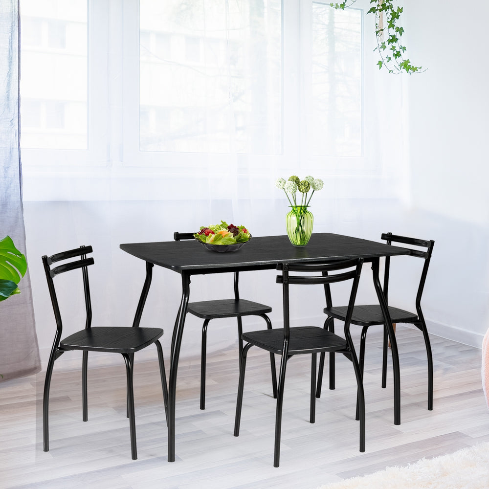 5-piece dining table set with 4 chairs
