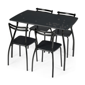 5-piece dining table set with 4 chairs
