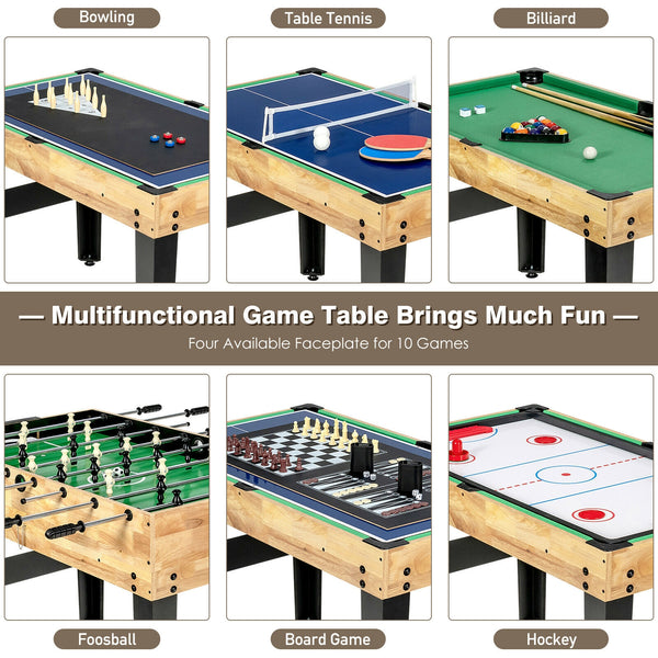 10-in-1 Multi-Combination Game Table Set for Home