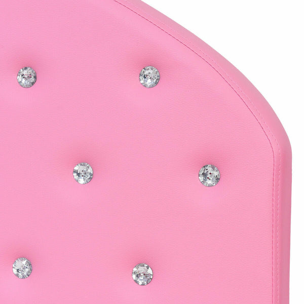 Lit de princesse en bois avec plate-forme rembourrée pour enfants